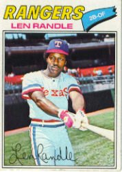 1977 Topps Baseball Cards      196     Len Randle